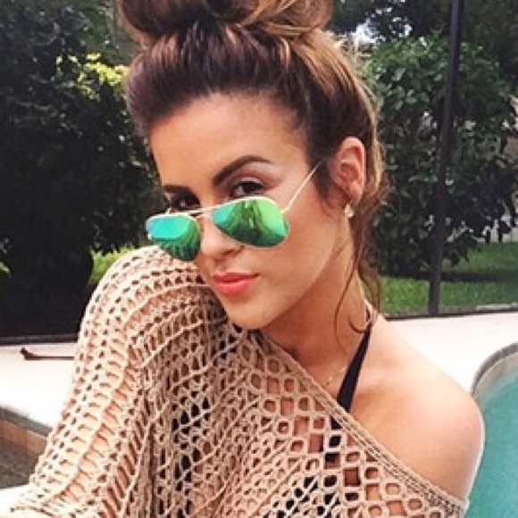 GoldGreen Mirrored Aviator Sunglasses